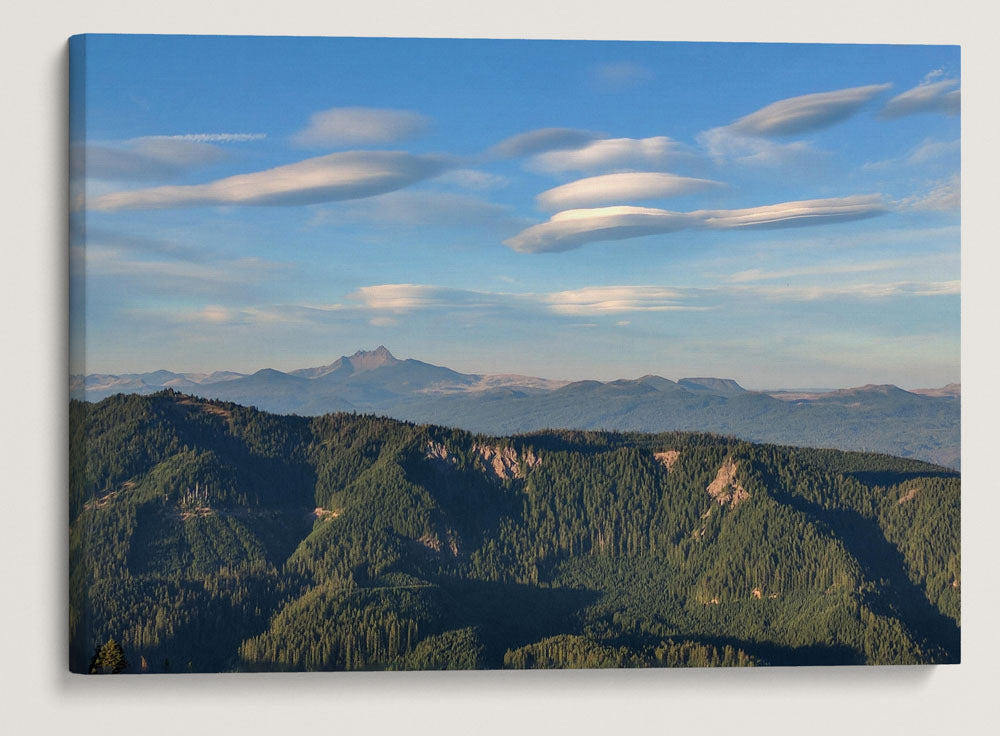 Lenticular Clouds Over Cascades Mountains, Willamette National Forest, Oregon