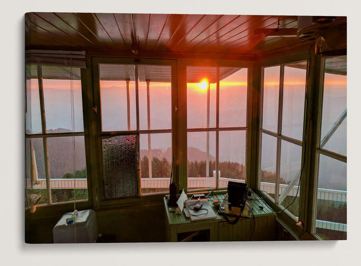 Sunset At Carpenter Mountain Fire Lookout, HJ Andrews Forest, Oregon, USA