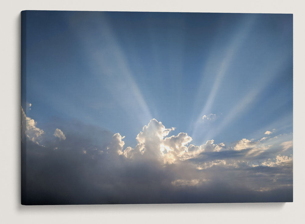 Anticrepuscular Rays Over Cascades Mountains, Willamette National Forest, Oregon