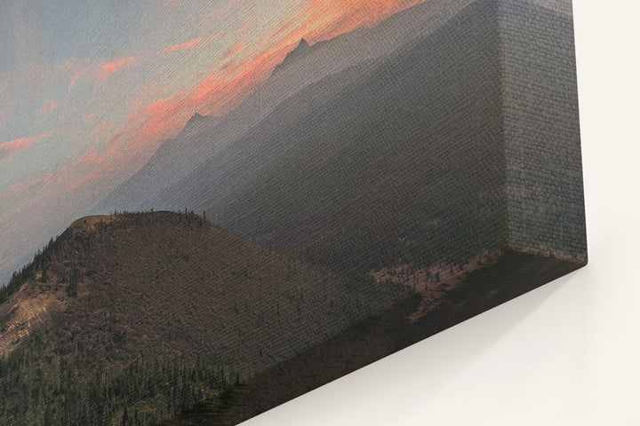 Cascades Mountains At Sunrise From Sand Mountain Fire Lookout, Willamette National Forest, Oregon, USA