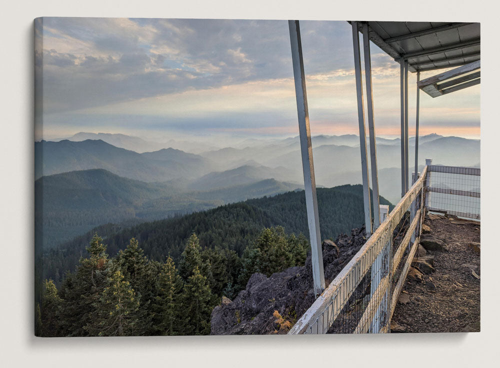 Smoke and Lookout Creek Drainage, HJ Andrews Forest From Carpenter Mountain Fire Lookout, Oregon, USA