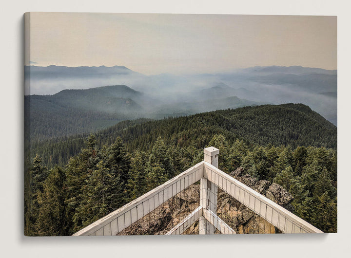 Wildfire Smoke Moving Into Lookout Creek Drainage, HJ Andrews Forest, Oregon, USA