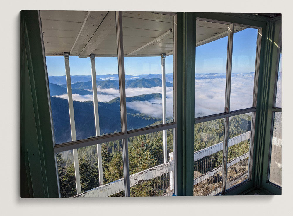 HJ Andrews Forest and Marine Layer From Carpenter Mountain Fire Lookout, Oregon