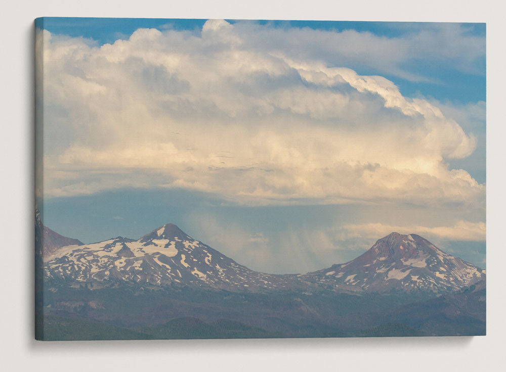 Cumulonimbus Clouds Over South Sister and Middle Sister, Three Sisters Wilderness, Oregon, USA