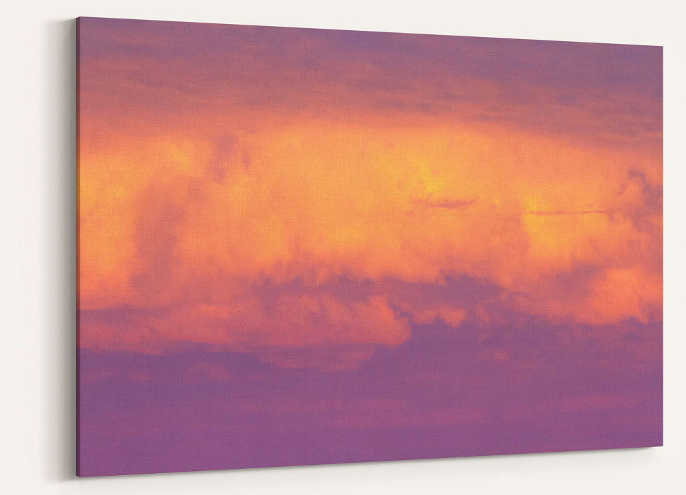 Sunset-colored Cumulus Clouds Over Cascades Mountains, Oregon