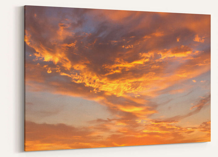 Orange-colored Clouds at Sunrise, Carpenter Mountain, Oregon