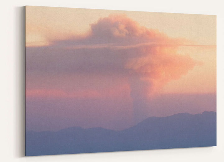 Wildfire Smoke Column at Sunset, Willamette National Forest, Oregon