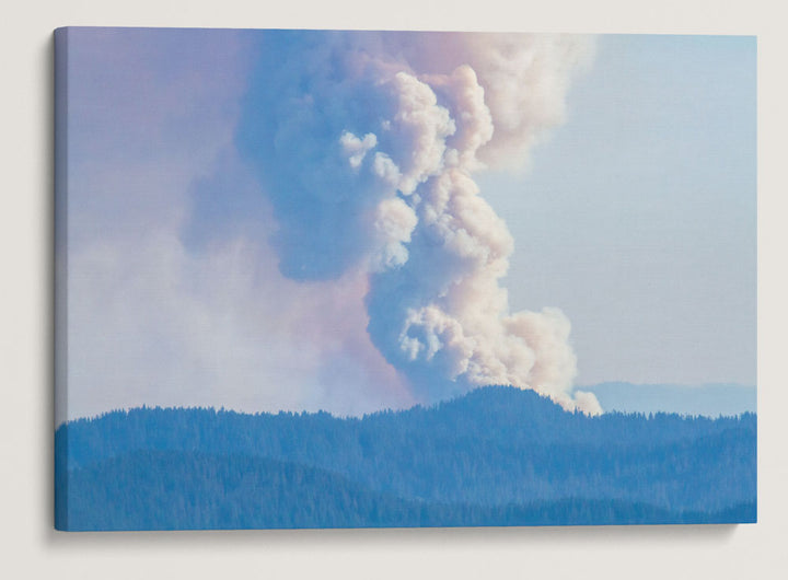 Rebel Wildfire Smoke Column, Willamette National Forest, Oregon, USA