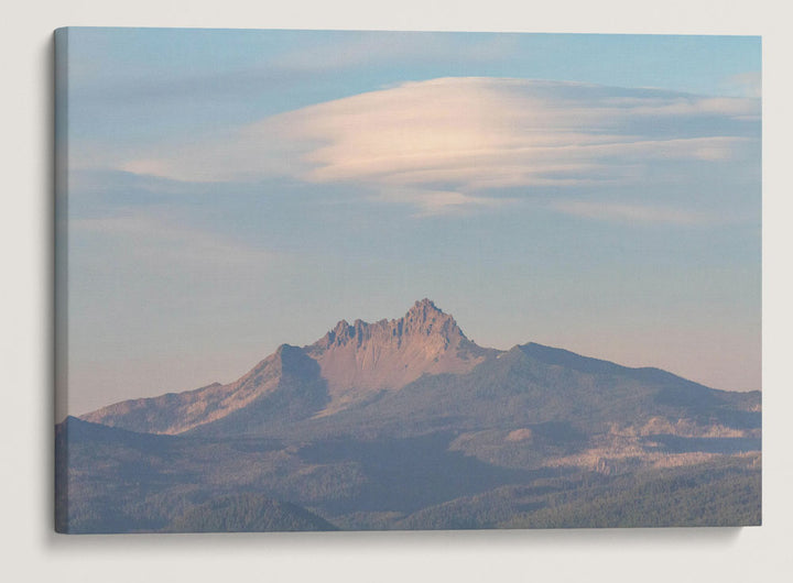 Lenticular Cloud Over Three-Fingered Jack, Willamette National Forest, Oregon