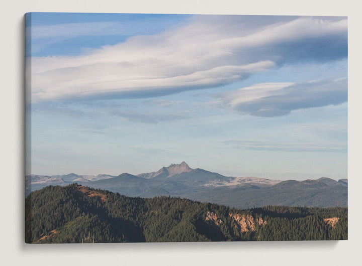 Three-Fingered Jack and Lenticular Clouds, Willamette National Forest, Oregon, USA