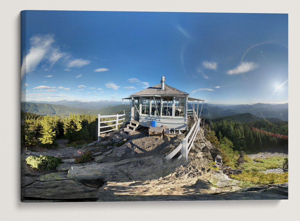 Carpenter Mountain Fire Lookout Panorama, HJ Andrews Forest, Oregon, USA