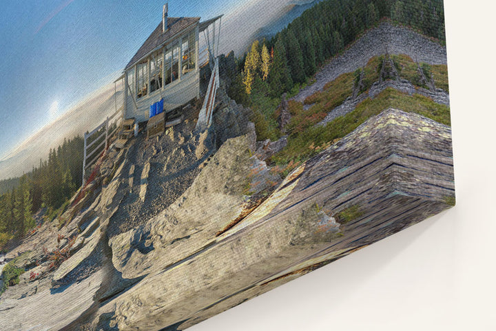 Carpenter Mountain Fire Lookout Panorama, HJ Andrews Forest, Oregon, USA