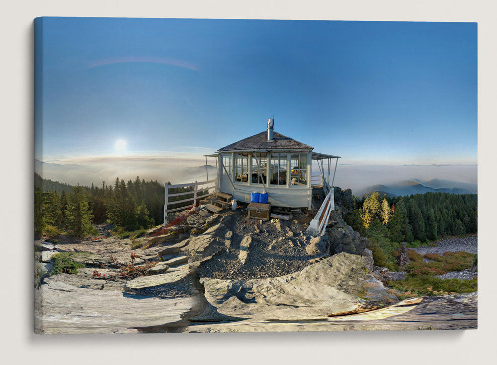 Carpenter Mountain Fire Lookout Panorama, HJ Andrews Forest, Oregon, USA