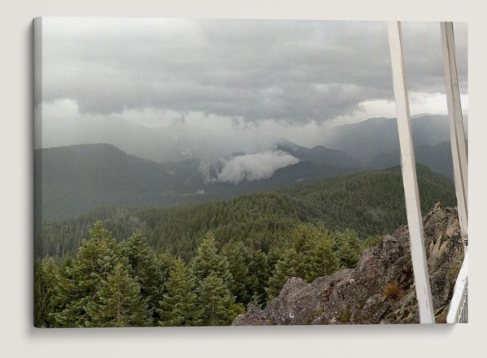 Thunderstorm Over HJ Andrews Forest From Carpenter Mountain Fire Lookout, Oregon, USA