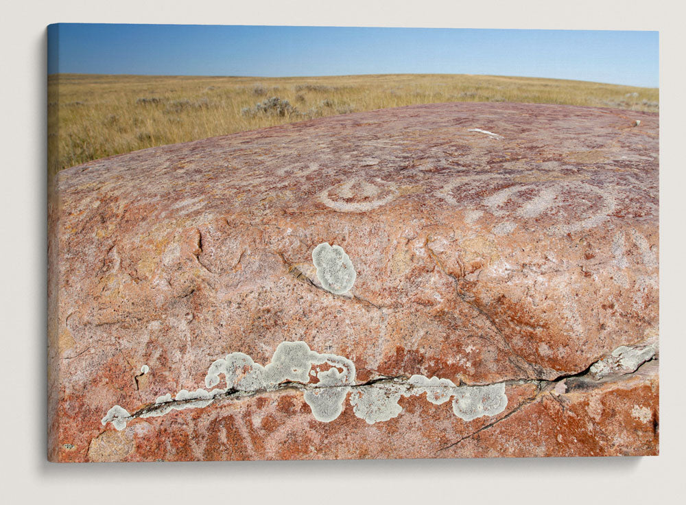 Native American Petroglyphs, Indian Rock, American Prairie Reserve, Montana