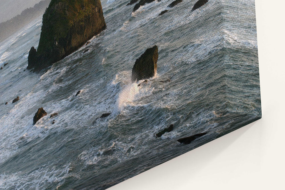 Offshore rocks, Northern CA rocky coast, Trinidad Bay, Trinidad, California