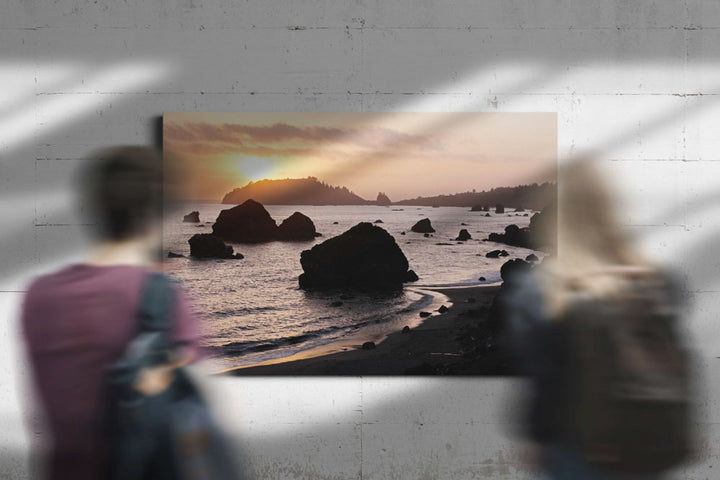 Ocean Rocks at Sunset, Trinidad Bay, California