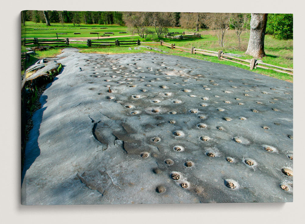 Bedrock Mortars, Chawse Indian Grinding Rock State Historic Park, California