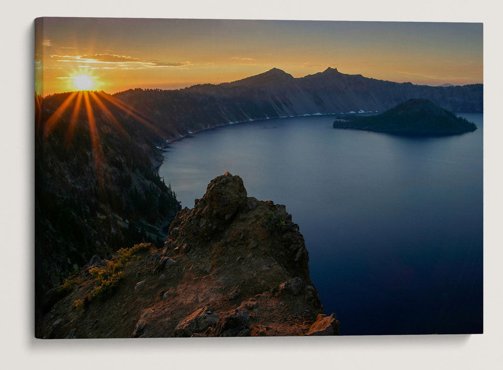 Sunset Over Crater Lake, Garfield Peak Trail, Crater Lake National Park, Oregon, USA