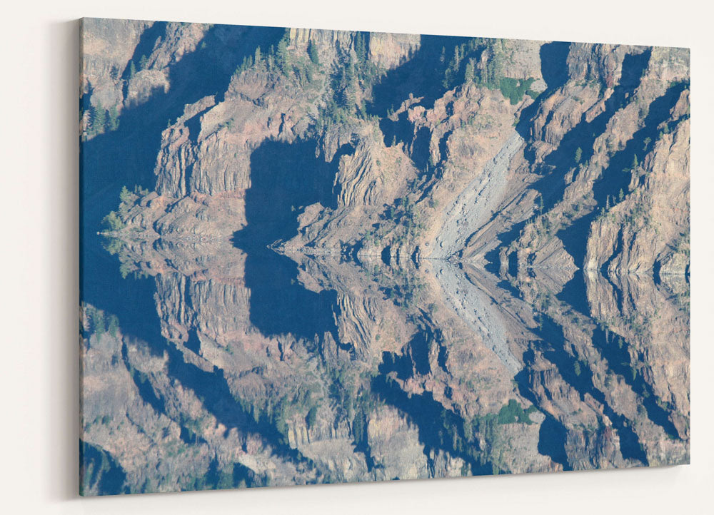 Inner caldera rim and lake reflection, Crater Lake National Park, Oregon