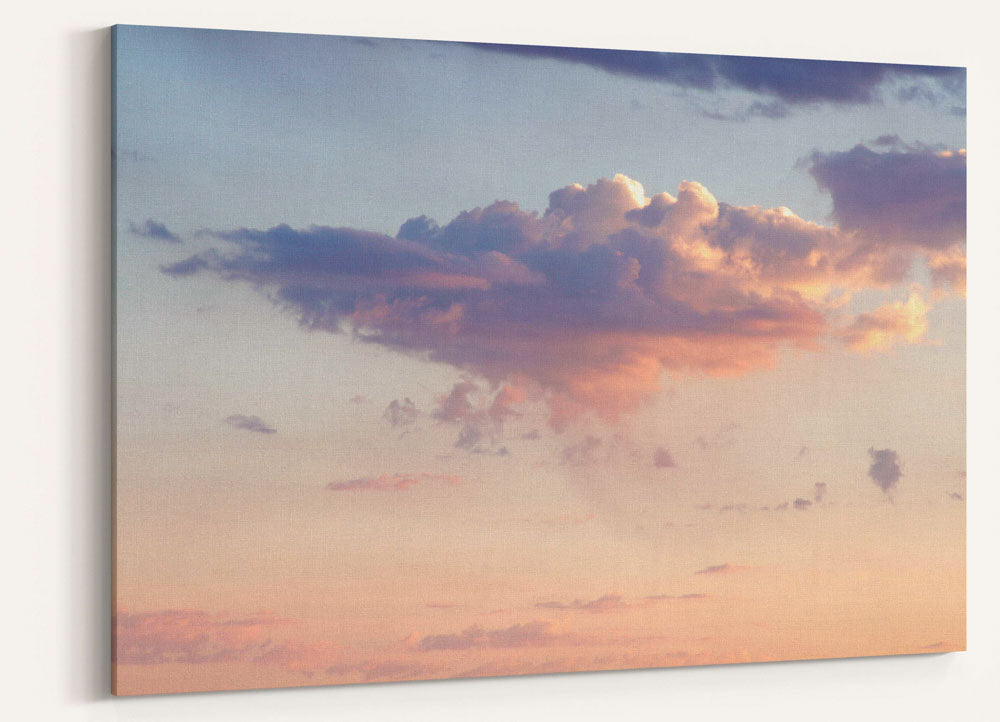 Sunrise-colored Cumulus Clouds Over Cascades Mountains, Oregon