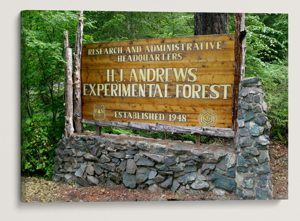 Entrance Sign, H.J. Andrews Experimental Forest, Oregon, USA