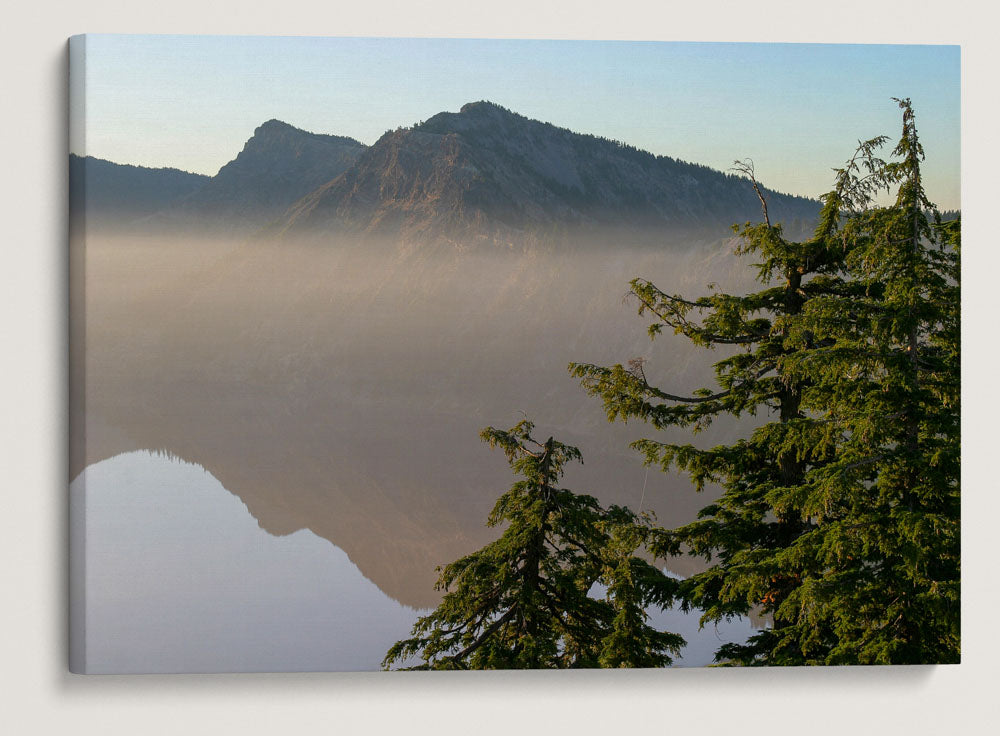 Garfield Ridge and Smoke Inversion, Crater Lake National Park, Oregon, USA