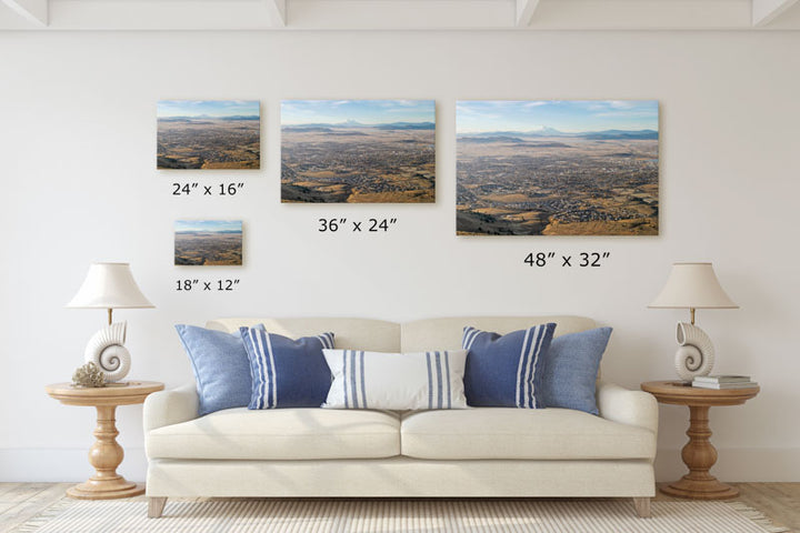 Klamath Falls Cityscape and Mount Shasta, Hogback Mountain, Oregon