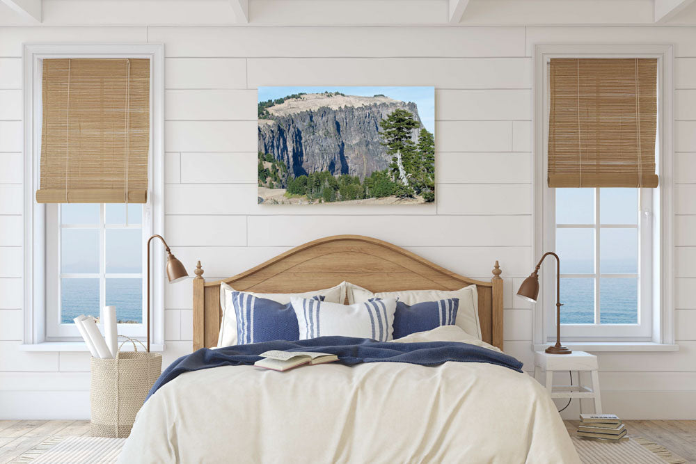 Llao Rock volcanic flow and Whitebark pine, Crater Lake National Park, Oregon