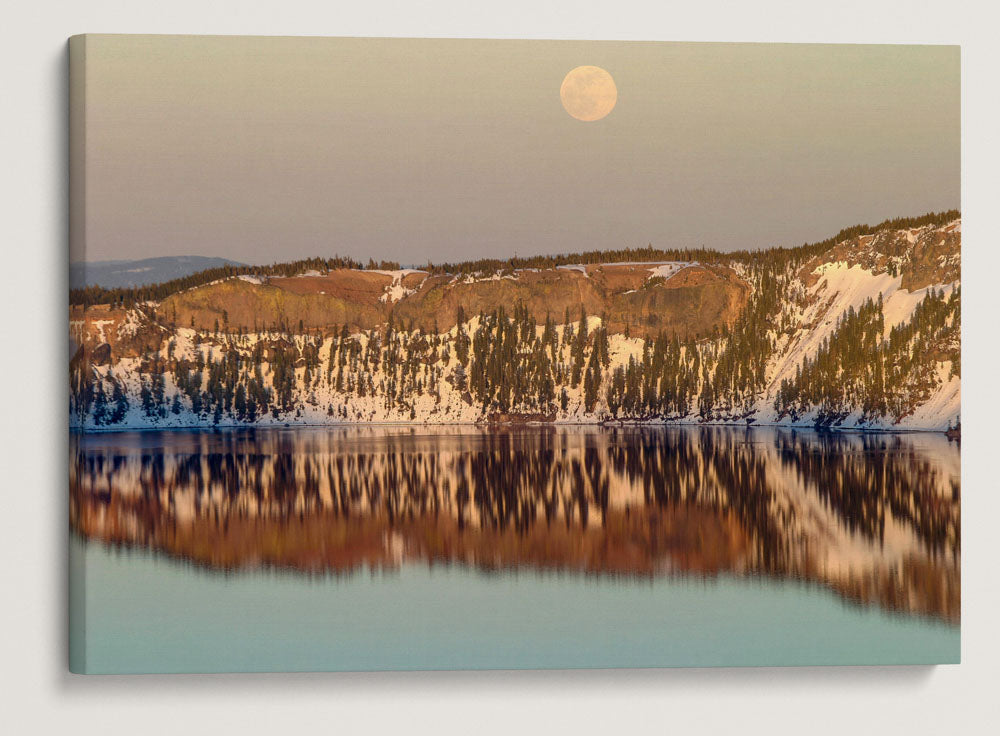 Moonrise Behind the North Caldera, Crater Lake National Park, Oregon