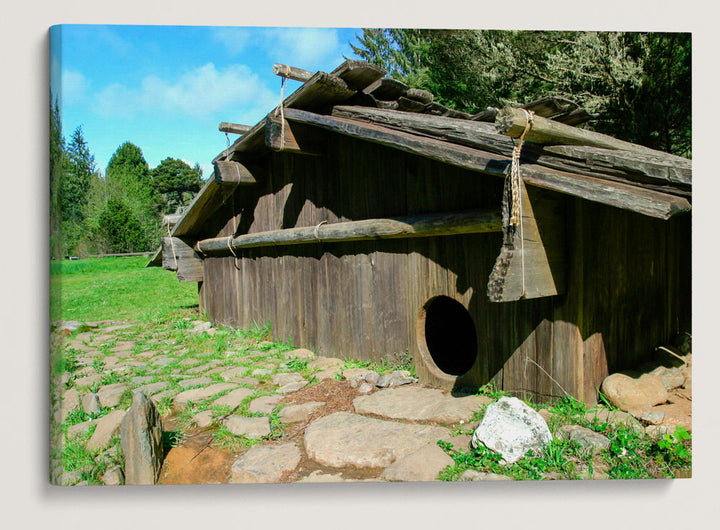 Reconstructed Sumeg Village, Patrick's Point State Park, California, USA