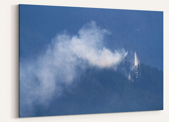 Wildfire and Helicopter, Willamette National Forest, Oregon