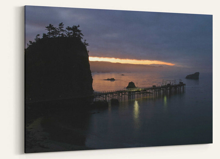 Little Trinidad Head and pier, Trinidad Bay, Trinidad, California