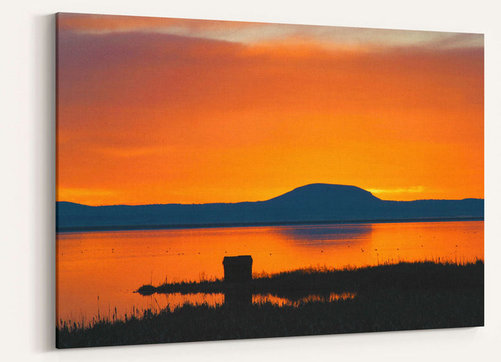 Photo Blind at Sunrise, Tule Lake National Wildlife Refuge, California