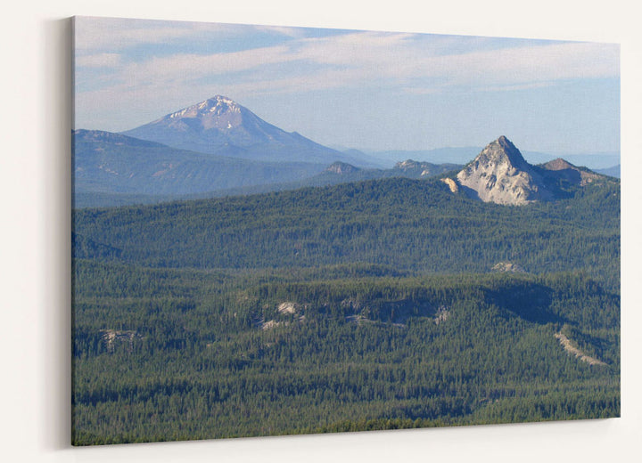 Union Peak (right) and Mount McLoughlin, Crater Lake National Park, Oregon