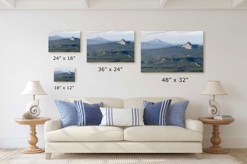 Union Peak (right) and Mount McLoughlin, Crater Lake National Park, Oregon