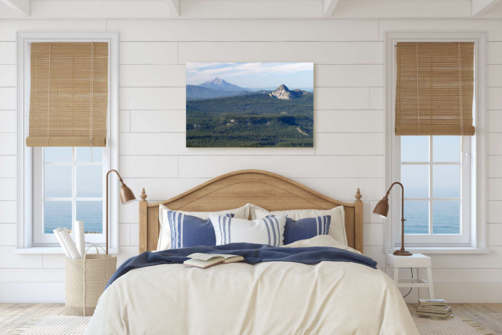 Union Peak (right) and Mount McLoughlin, Crater Lake National Park, Oregon