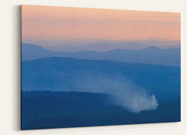 Bybee Wildfire at Sunset, Crater Lake National Park, Oregon