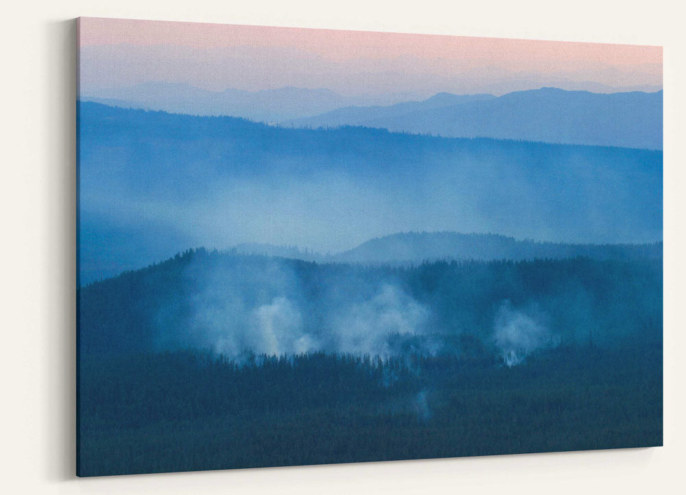 Bybee Wildfire at Sunset, Crater Lake National Park, Oregon