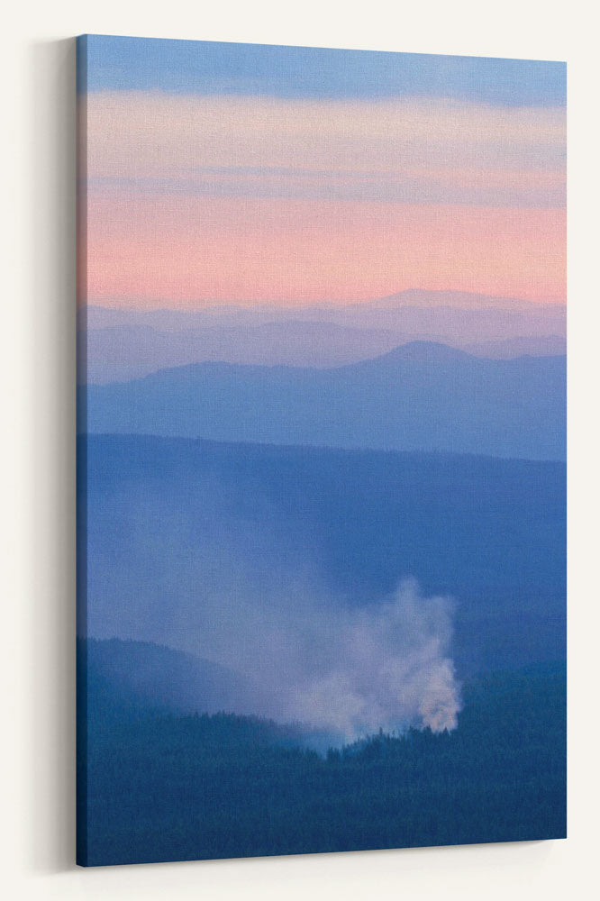 Bybee Wildfire at Sunset, Crater Lake National Park, Oregon