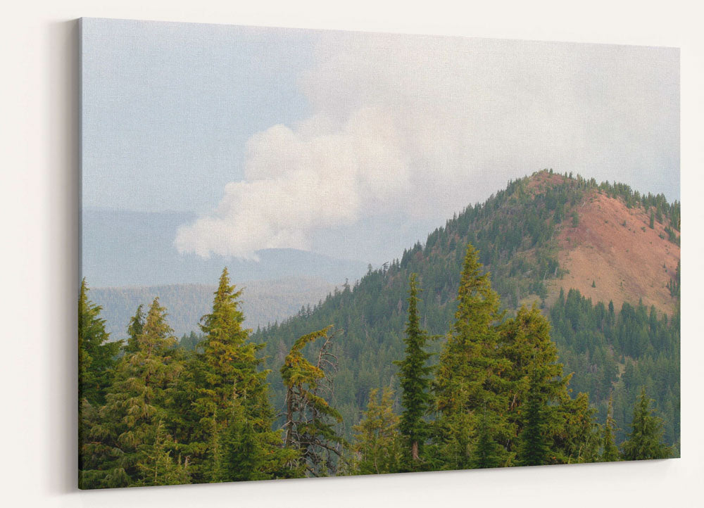 Wildfire Burns Near Grouse Hill, Crater Lake National Park, Oregon
