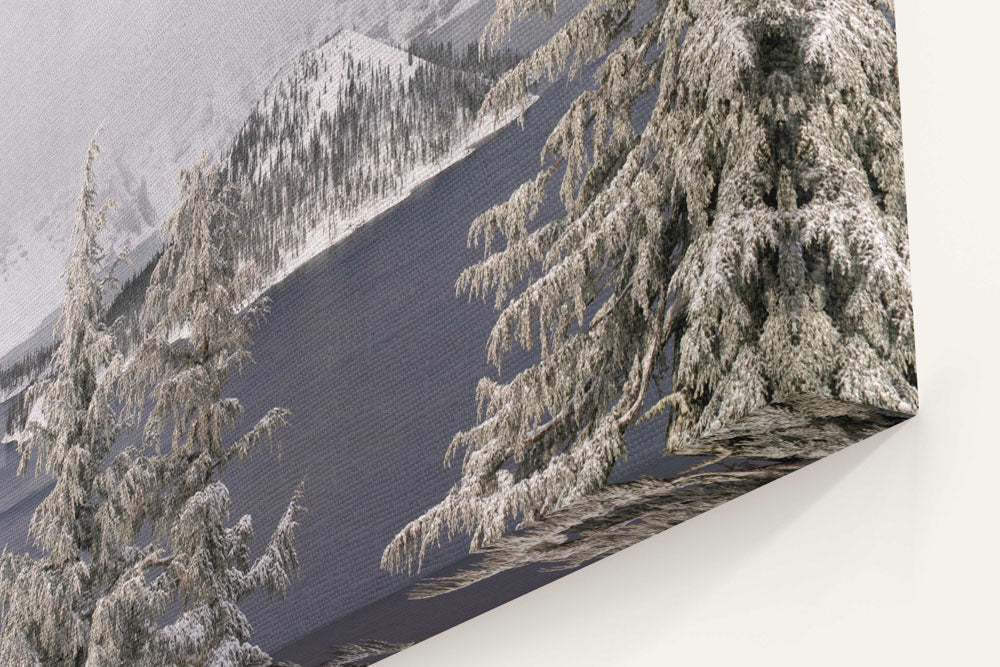 Wizard Island in Winter, Crater Lake National Park, Oregon