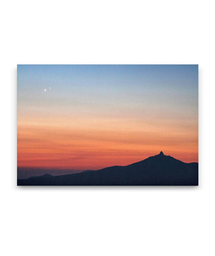 Jupiter-Venus Conjunction Over Mount Washington, Willamette Forest, Oregon