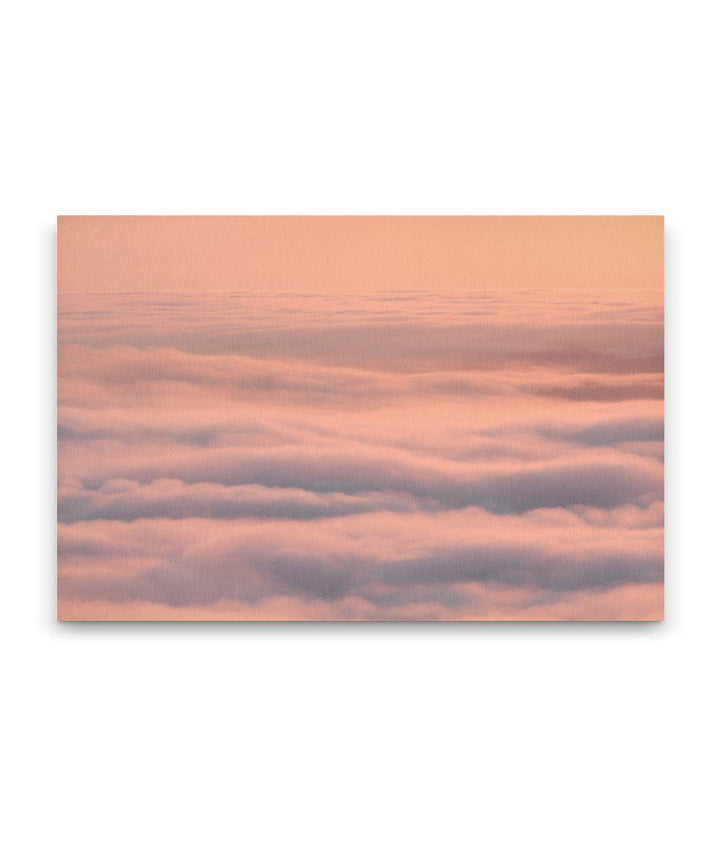 Marine layer, cloud inversion at Sunset, Carpenter Mountain, Oregon