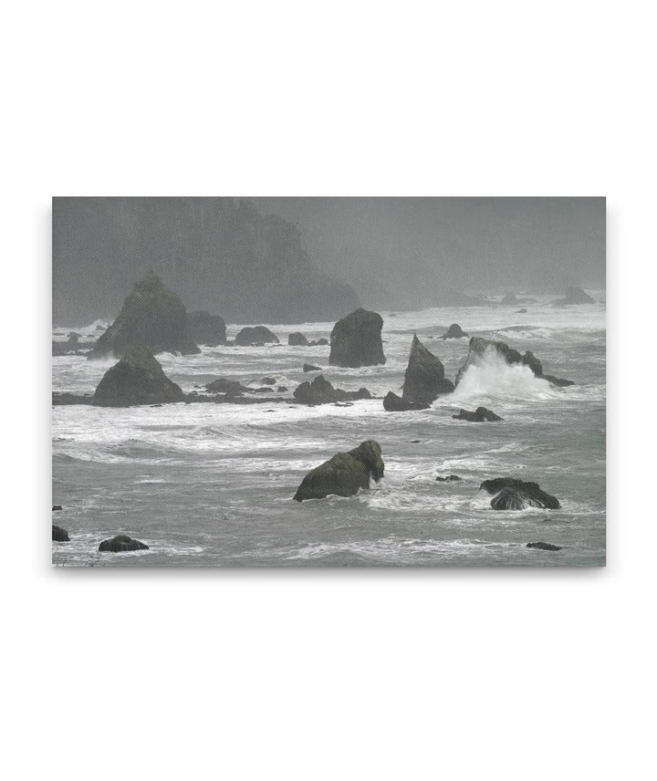 Offshore rocks, Northern CA rocky coast, Trinidad Bay, Trinidad, California