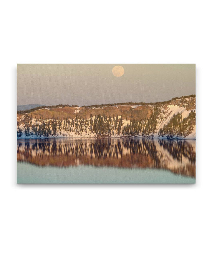 Moonrise Behind the North Caldera, Crater Lake National Park, Oregon