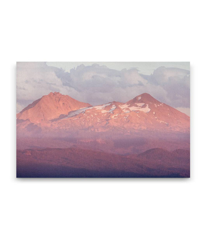 North Sister and Middle Sister at Sunset, Three Sisters Wilderness, Oregon