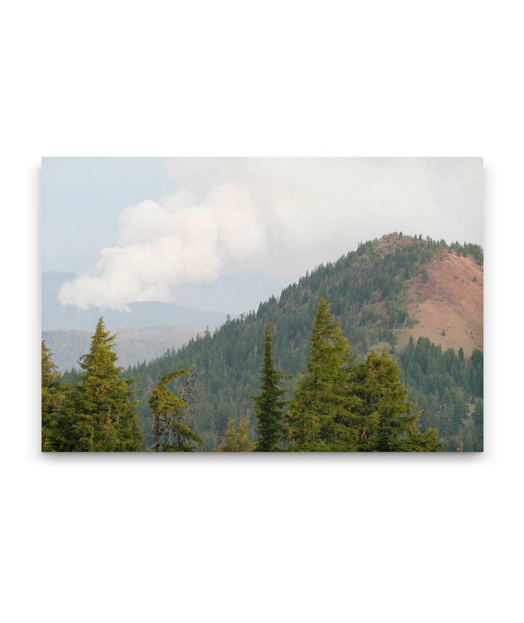 Wildfire Burns Near Grouse Hill, Crater Lake National Park, Oregon