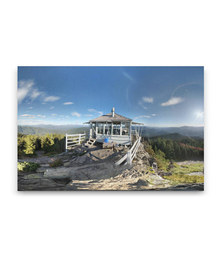 Carpenter Mountain Fire Lookout Panorama, HJ Andrews Forest, Oregon, USA