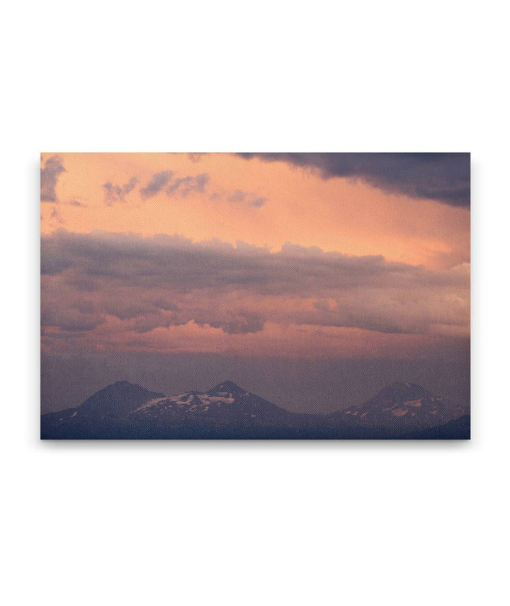 Clouds Over Cascades Crest Mountains, Three Sisters Wilderness, Oregon, USA